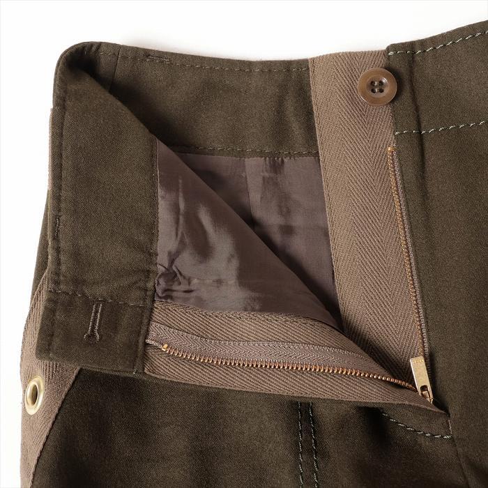 sacai（サカイ） ウール クロップド フレアパンツ サイズ1 カーキ