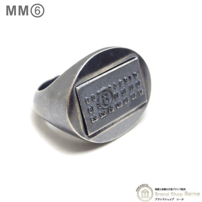 メゾン マルジェラ （Maison Margiela）MM6 Minimal logo 4mm ring 指輪 サイズ5 SM7UQ0085 シルバー（新品）