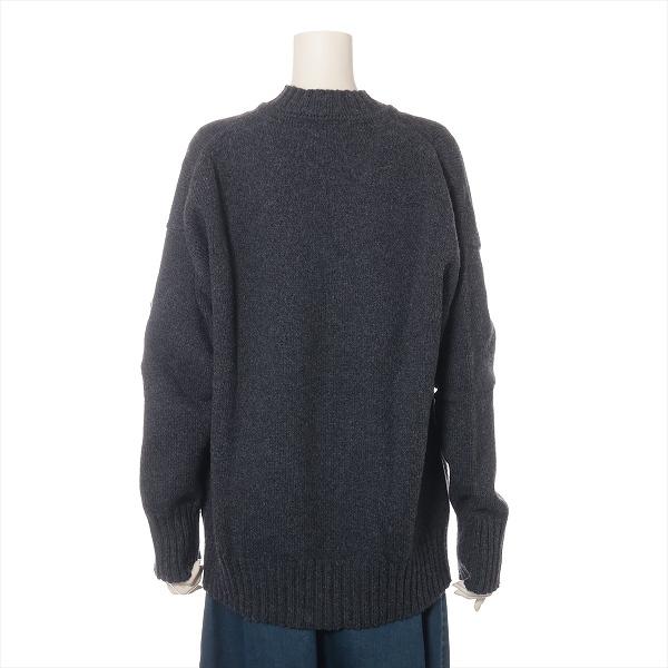 JIL SANDER（ジルサンダー） Vネック ウール ニット サイズ34 グレー