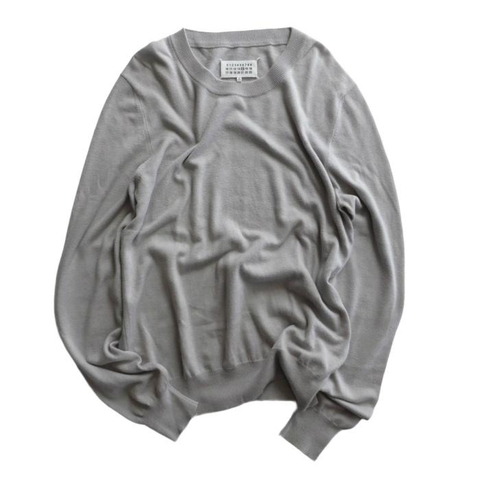 Maison Margiela エルボーパッチ ニット グレー S Maison Margiela（メゾンマルジェラ） メゾン マルジェラ（Maison