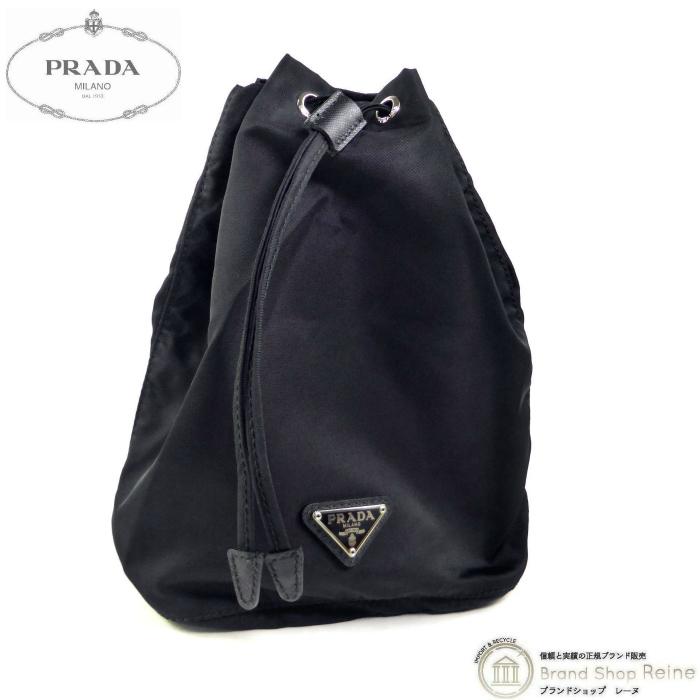 PRADA ドローストリング ポーチ ブラック