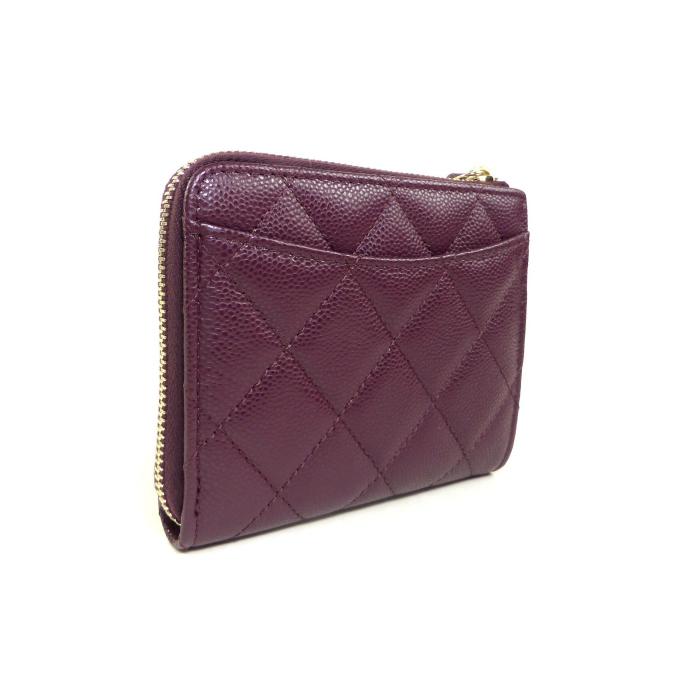 キャビアスキン シャネル （CHANEL） マトラッセ L字ファスナー  