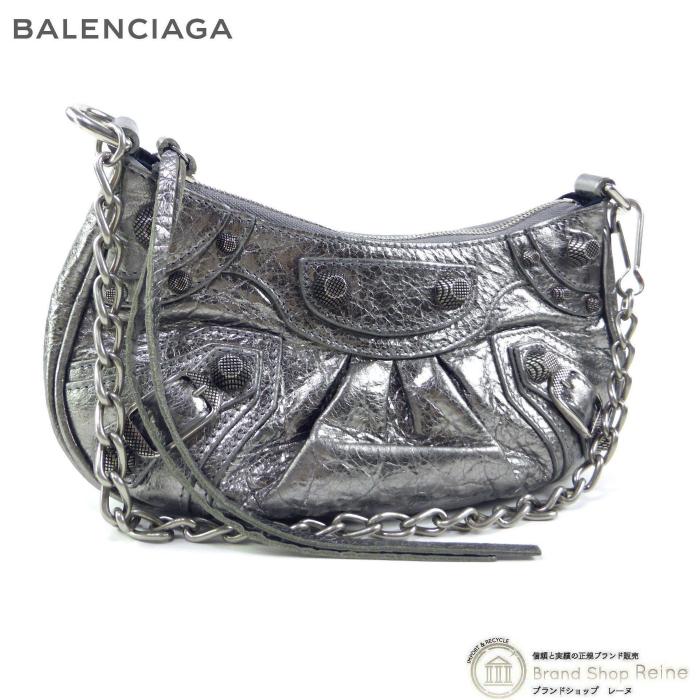 BALENCIAGA バレンシアガ ルカゴール ミニ 695814 ショルダーバッグ シルバー 14069 レディース【中古】 z7626 BB バレンシアガ （BALENCIAGA） Le Cagole mini ル・カゴール ミニ