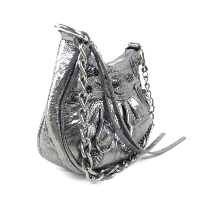 BALENCIAGA バレンシアガ ルカゴール ミニ 695814 ショルダーバッグ シルバー 14069 レディース【中古】 z7626 BB バレンシアガ （BALENCIAGA） Le Cagole mini ル・カゴール ミニ