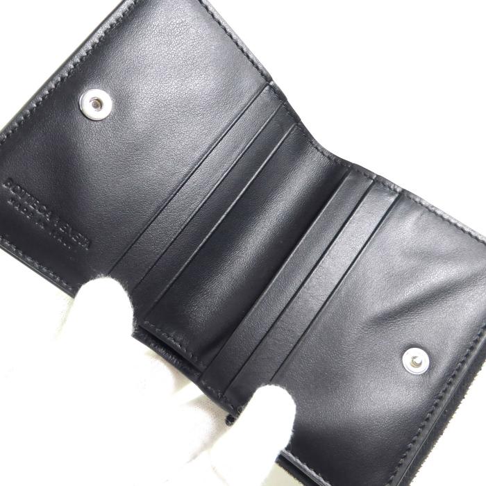 【美品】ボッテガヴェネタ イントレチャート 二つ折り財布 小銭入れ付き 濃茶 ボッテガヴェネタ 二つ折り財布 メンズ イントレチャート