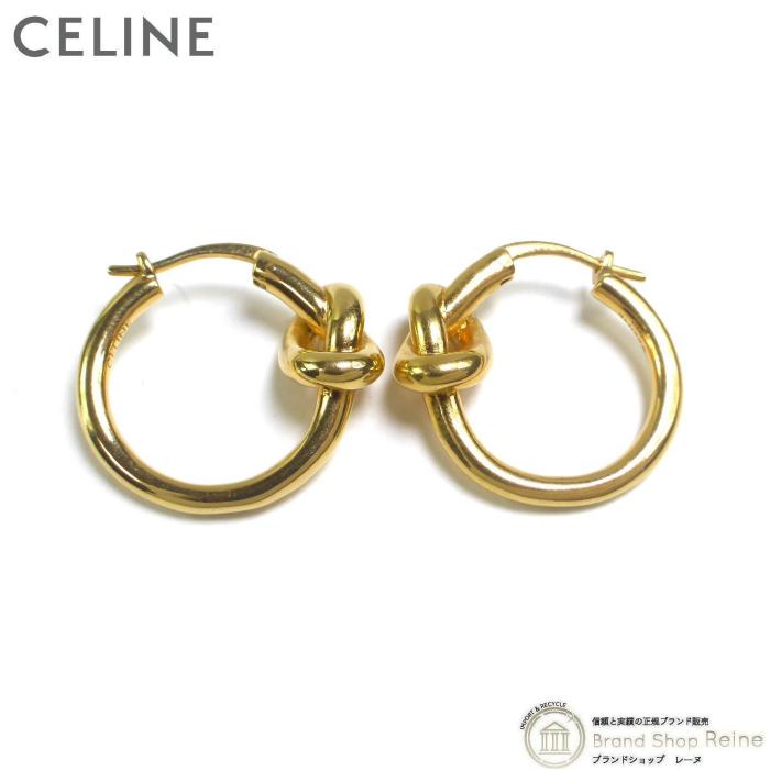 CELINE（セリーヌ） ノット スモール フープ ピアス 46N55 GP ゴールド