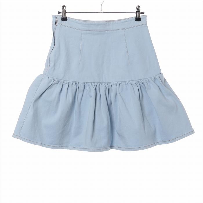 MIUMIU ミュウミュウ　スカート　38 miu miu（ミュウミュウ） コットン デニムスカート 38 MG1116 ライト
