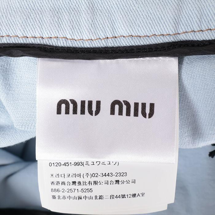 miu miu（ミュウミュウ） コットン デニムスカート 38 MG1116 ライト