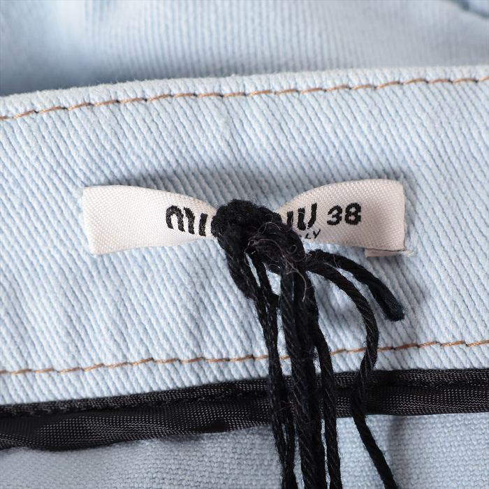 miu miu（ミュウミュウ） コットン デニムスカート 38 MG1116 ライト