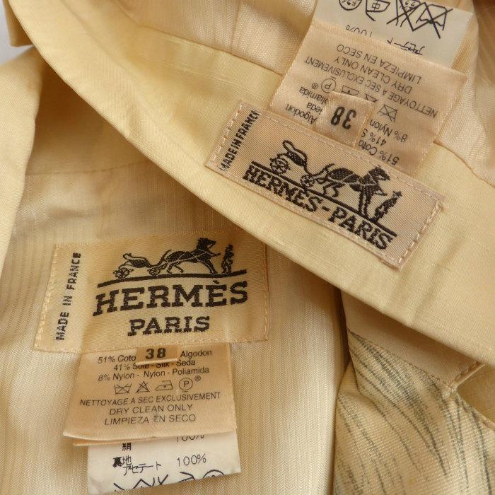 HERMES（エルメス） シルクスカーフ ラペル テーラード ジャケット 
