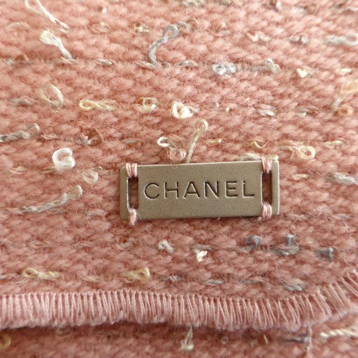 シャネル （CHANEL） ウール×ポリエステル ニット ショルダーバッグ ポーチ ピンク 99A P14314（中古）の画像