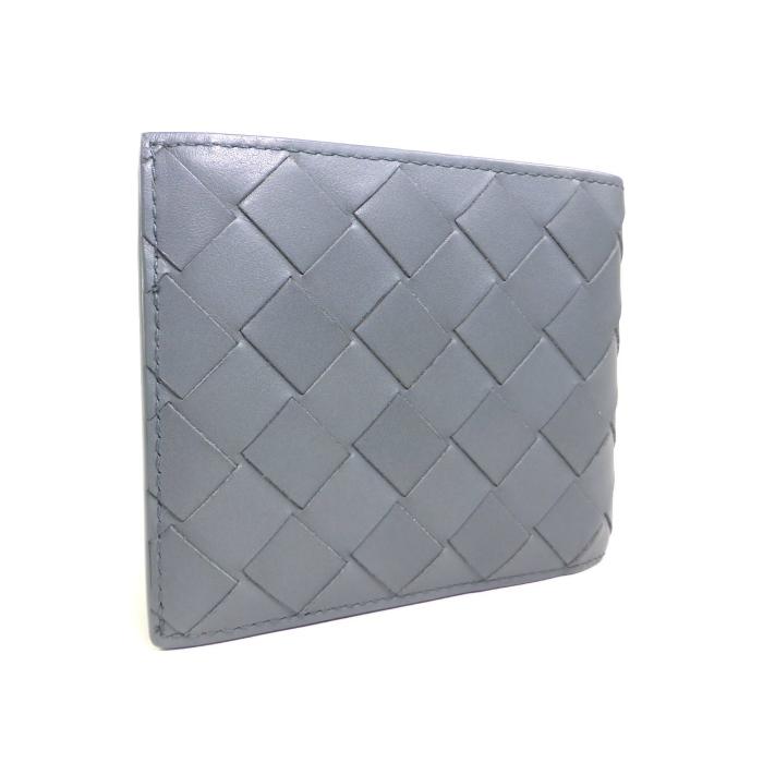 【ikuzo】ボッテガヴェネタ イントレチャート 二つ折り財布 グレー BOTTEGA VENETA（ボッテガ・ヴェネタ） ボッテガ ヴェネタ イントレ
