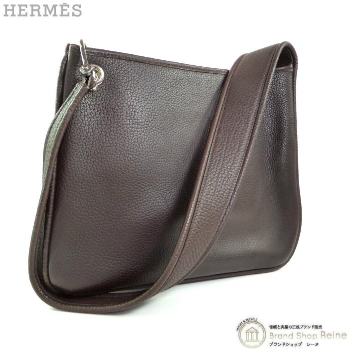 中古 エルメス HERMES ユニセックス ショルダーバッグ ブラック/ナチュラル アルデンヌ エルメス ショルダーバッグ ブラック/ナチュラル アルデンヌ