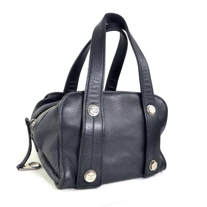 シャネル　ミニボストンバッグ CHANEL（シャネル） ミニボストン ハンド バッグ ブラック