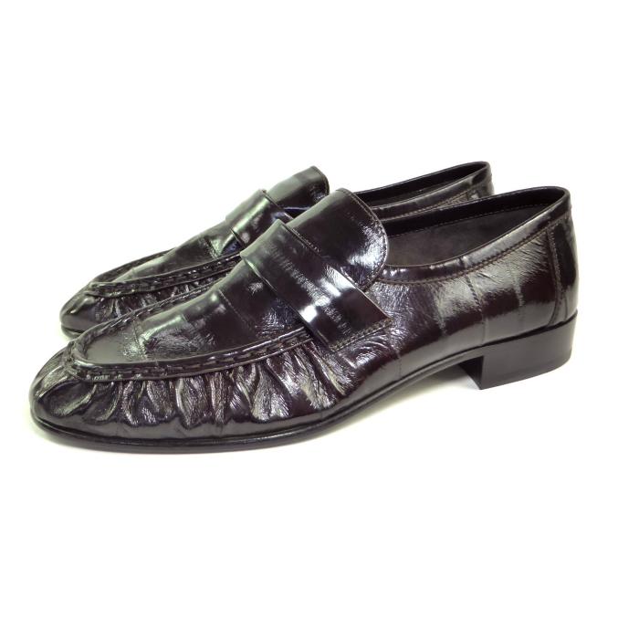 THE ROW ザロウ Soft Loafer ローファー イール 黒 36 THE ROW（ザ ロウ） Soft Loafer イールスキンレザー ローファー ＃36