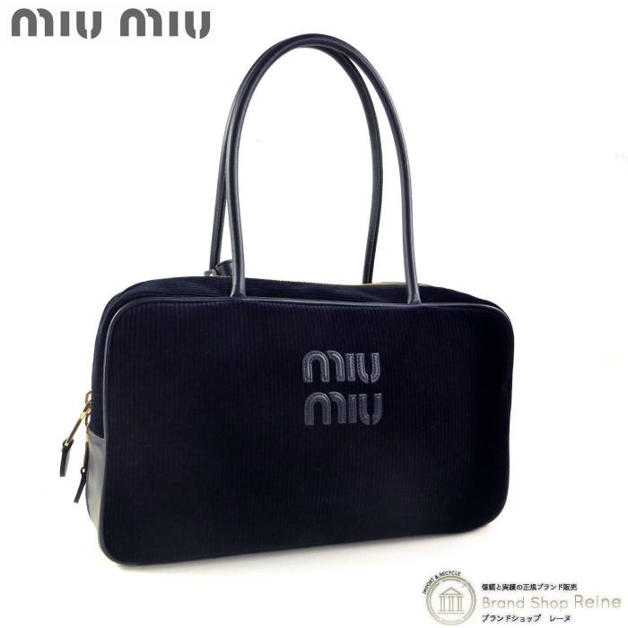miumiu ハンドバッグ miu ミュウミュウ （MIUMIU） ボー コーデュロイ ハンドバッグ