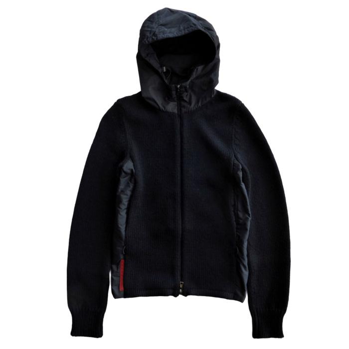 PRADA（プラダ） プラダスポーツ ニット ジップアップ フーディ 36