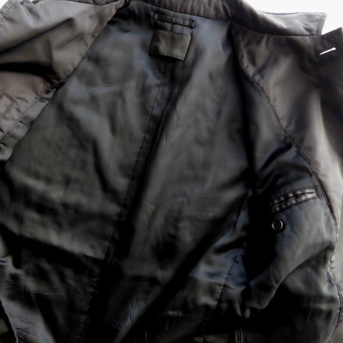 プラダ （PRADA） ナイロン パテッド ステンカラー コート アウター 中綿 44 ブラック UGW616 ウェア メンズ（中古）_3