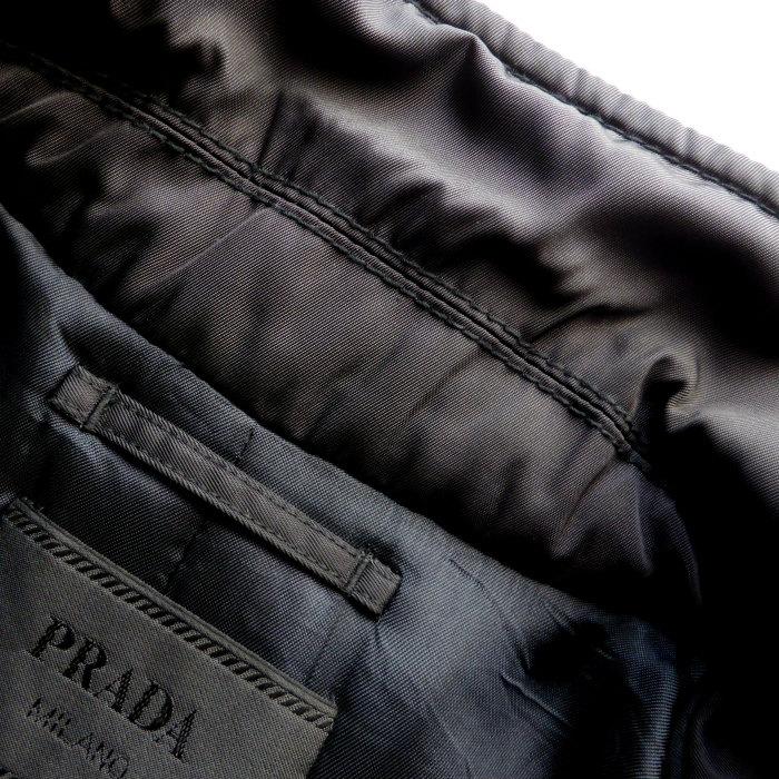 プラダ （PRADA） ナイロン パテッド ステンカラー コート アウター 中綿 44 ブラック UGW616 ウェア メンズ（中古）_7