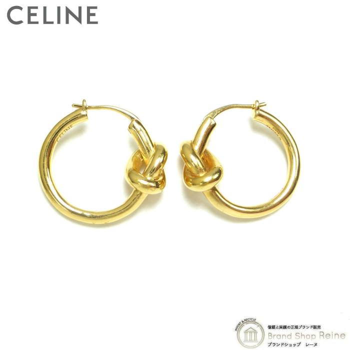 CELINE セリーヌ （CELINE） ノット スモール フープ ピアス 46N55 GP 