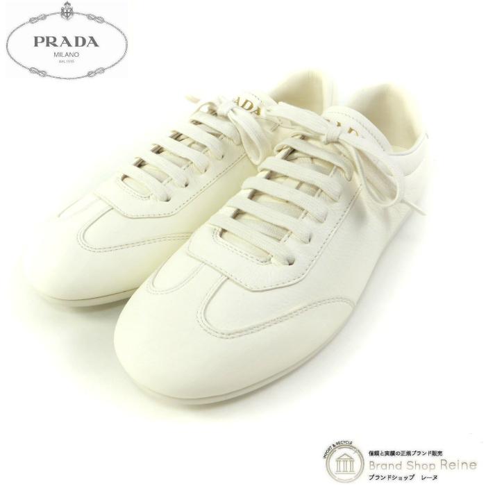 PRADA（プラダ） レザー スニーカー シューズ 2EG430 靴 #7 1/2 AVORIO