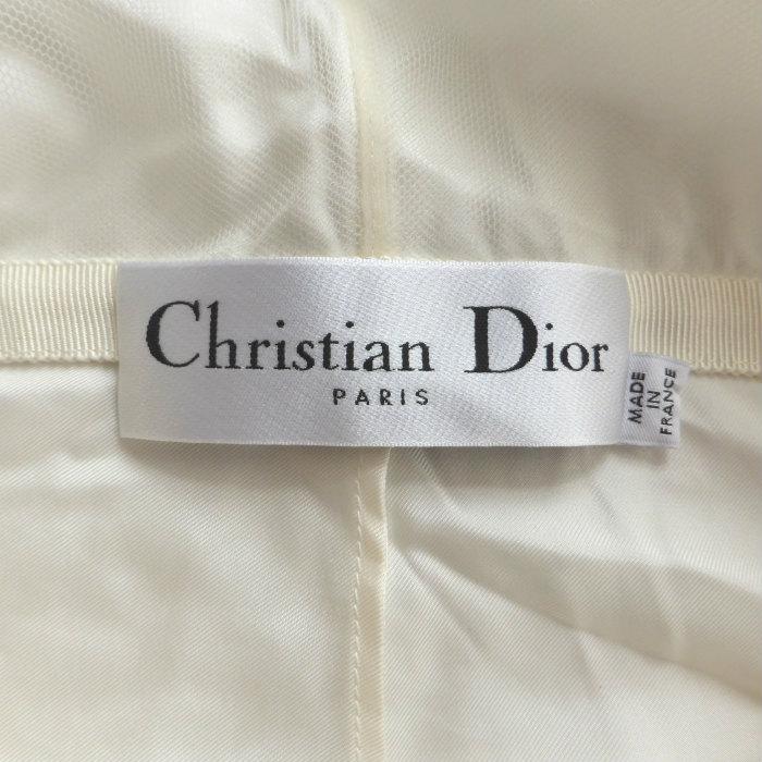 クリスチャンディオール （Christian Dior） シルク ドレス スカーフデザイン 36 ホワイト 2R1E11A6103 ウェア（中古）の画像