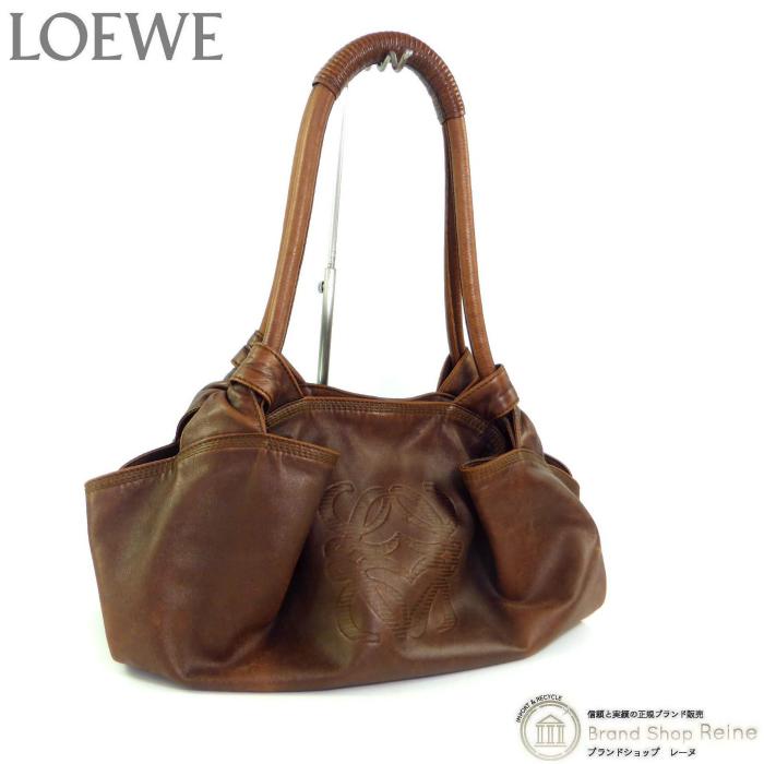 LOEWE（ロエベ） ナッパアイレ ハンド バッグ ブラウン（中古 