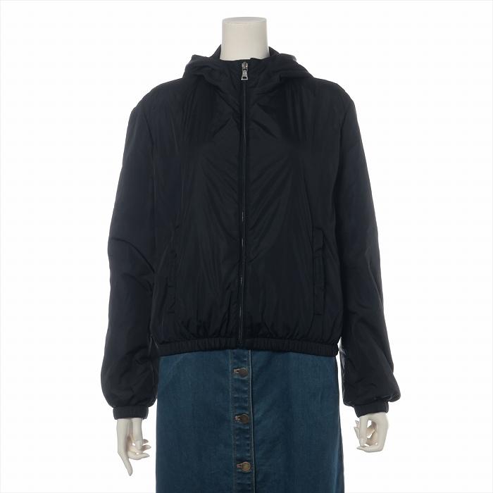 PRADA SPORTS プラダスポーツ ナイロン ジャケット ブラック プラダスポーツPRADA SPORT 中綿ナイロンテーラードジャケット 黒54 (K