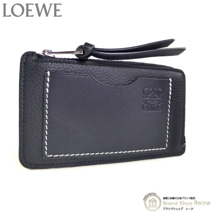 新品LOEWE ブラックレザー コインケース