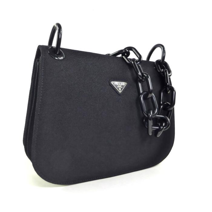 プラダ PRADA トライアングルロゴ シワ加工 ショルダーバッグ