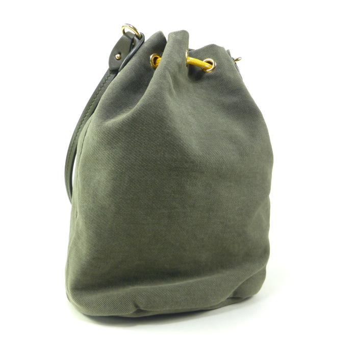 miu ミュウミュウ （MIUMIU） ギャバジン ポーチ 巾着 ミニ