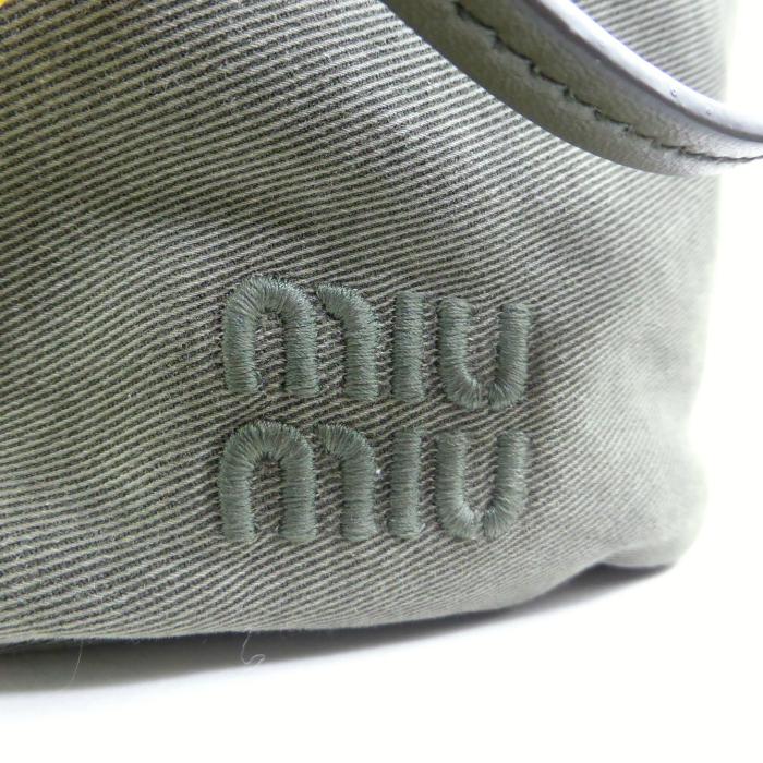 miu ミュウミュウ （MIUMIU） ギャバジン ポーチ 巾着 ミニ