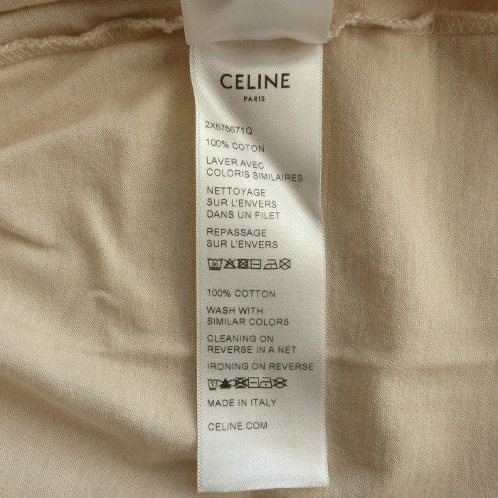 CELINE（セリーヌ） コットン リンガー Tシャツ カットソー ロゴ XS