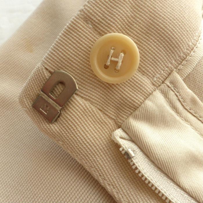 HERMES（エルメス） ウール スラックス パンツ レザー ジップ 36