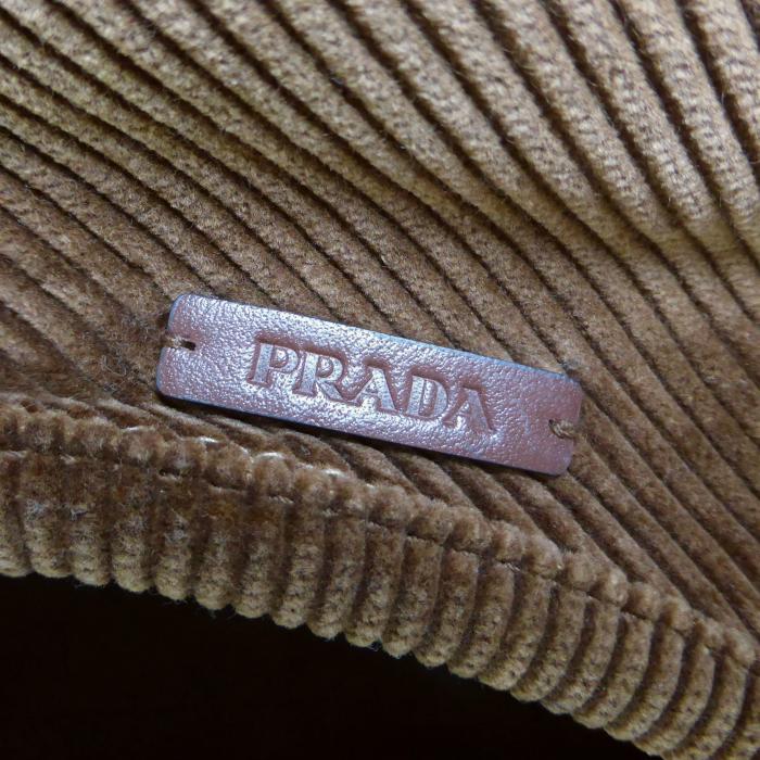 Prada コーデュロイ ベレー帽 ベージュ 【公式通販】