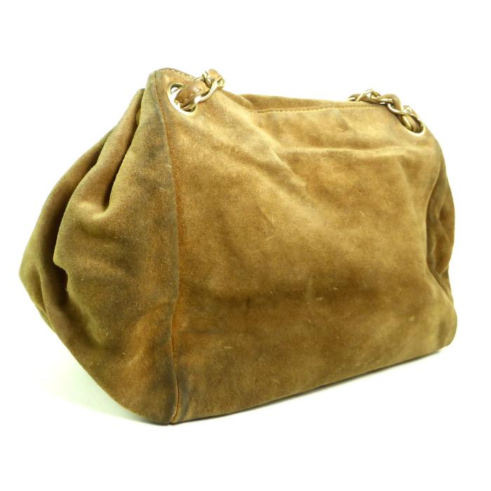 CHANEL ブラウン スエード ショルダーバッグ CHANEL シャネル （CHANEL） スエード チェーン ショルダー