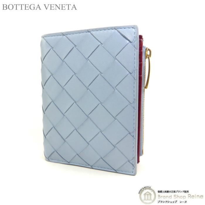 値下げボッテガヴェネタ　BOTTEGA VENETA イントレチャート財布　青色 BOTTEGA VENETA（ボッテガ・ヴェネタ） ボッテガ ヴェネタ イントレ