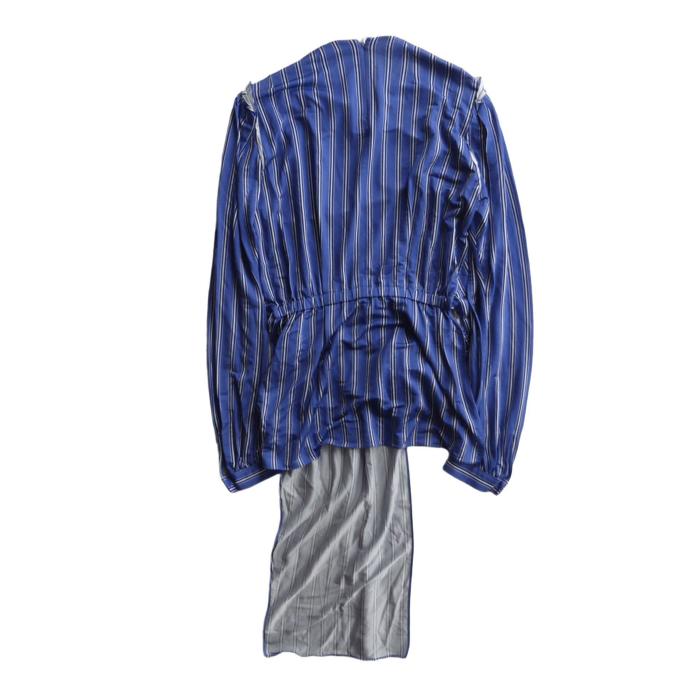 BALENCIAGA（バレンシアガ） ヴィスコース アシンメトリー ストライプ 