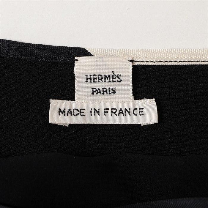 HERMES（エルメス） シルク ノースリーブワンピース ＃34 ブラック