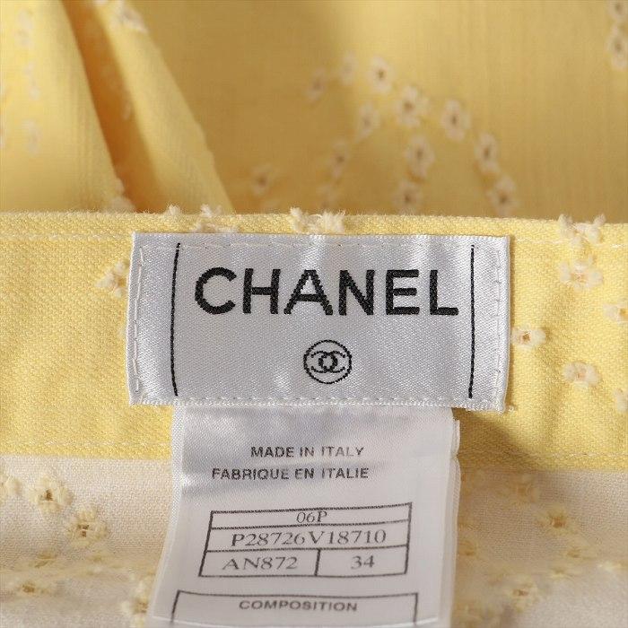CHANEL（シャネル） ココボタン コットン ハーフパンツ 34 イエロー