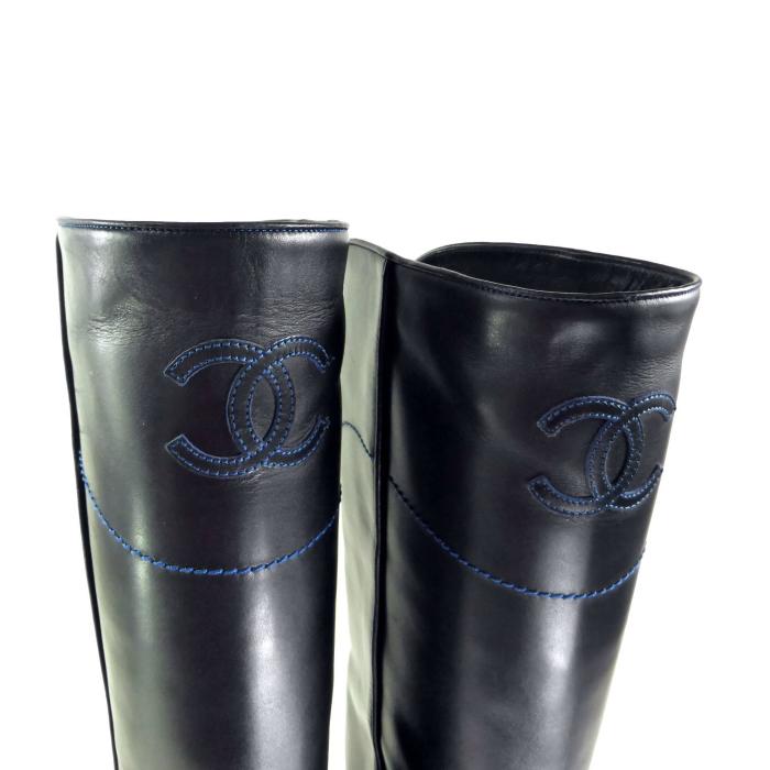 CHANEL（シャネル） レザー ロングブーツ ヴィンテージ シューズ 靴