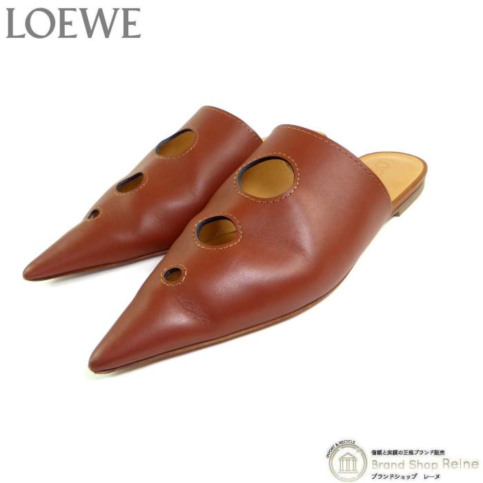 LOEWE（ロエベ） レザー ミュール サンダル ポインテッドトゥ ＃36