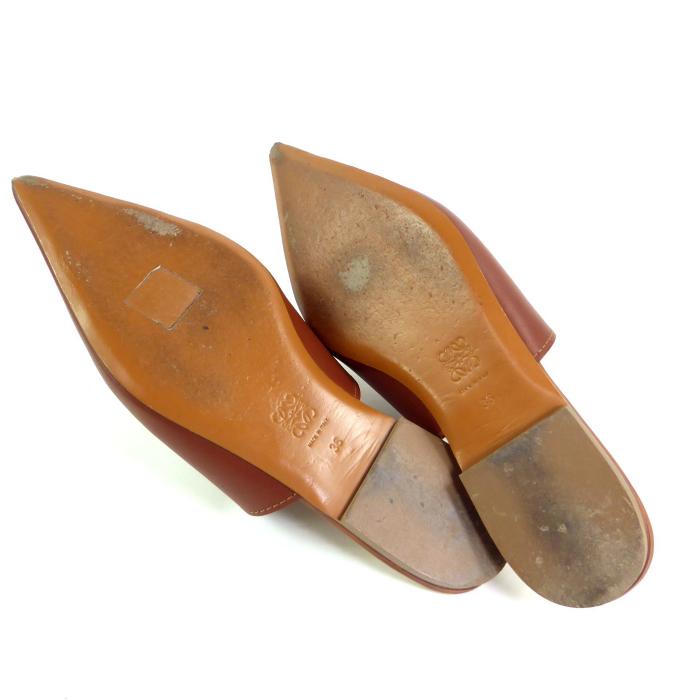 LOEWE（ロエベ） レザー ミュール サンダル ポインテッドトゥ ＃36