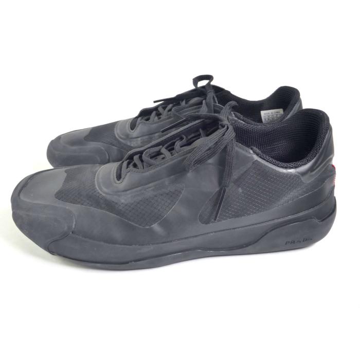 プラダ （PRADA） ADIDAS A+P LUNA ROSSA21 コラボ スニーカー 606001 靴 27cm ブラック メンズ（中古）の画像