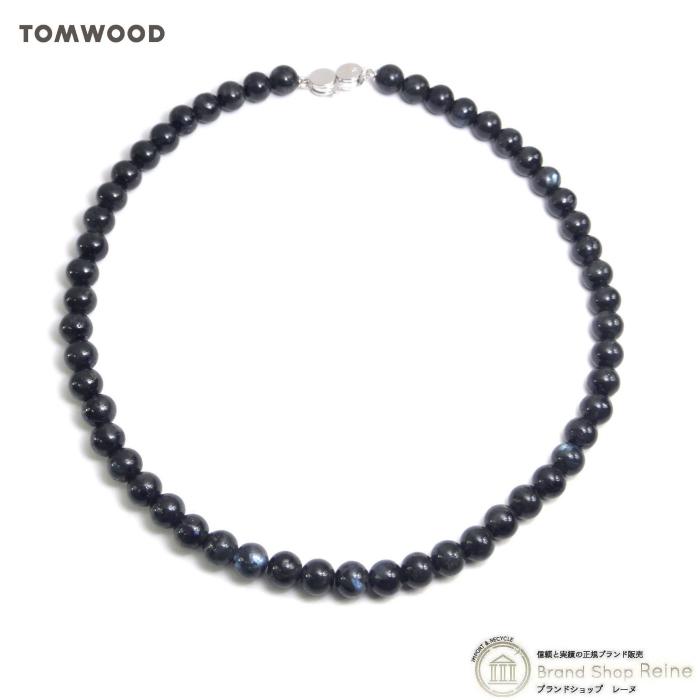 TOM WOOD（トムウッド） Cove Necklace 16インチ BLACKLARVIKITE Ag925