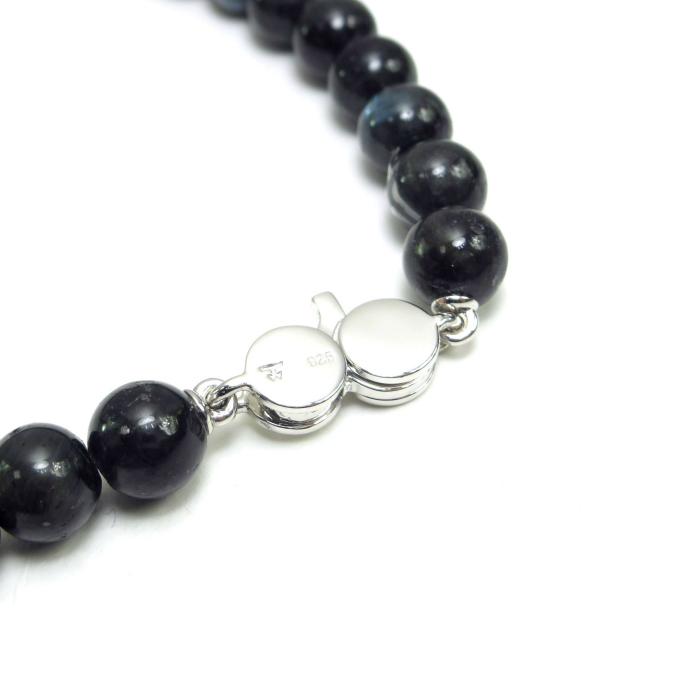 TOM WOOD（トムウッド） Cove Necklace 16インチ BLACKLARVIKITE Ag925