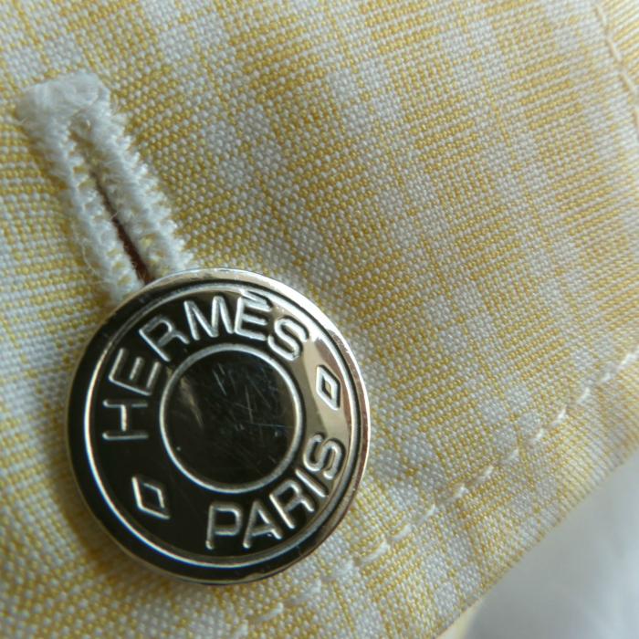 HERMES（エルメス） コットン チェック ボタンダウン シャツ 長袖 41