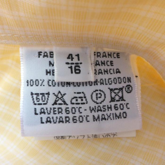 HERMES（エルメス） コットン チェック ボタンダウン シャツ 長袖 41