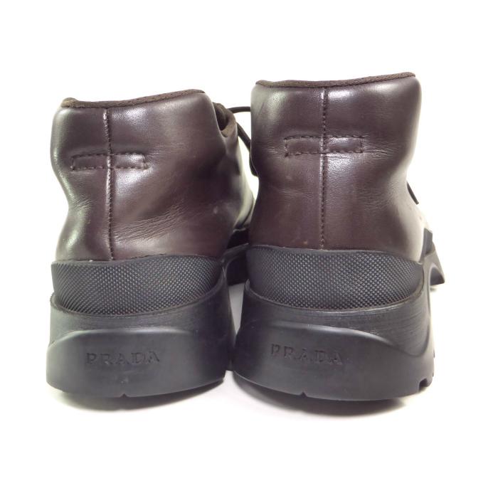 PRADAsports レザーミドルブーツ ブラウン 36 PRADA SPORT（プラダスポーツ） プラダ （PRADA） レザー ダービー