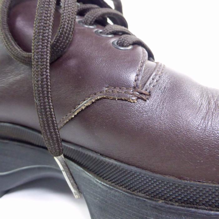 PRADAsports レザーミドルブーツ ブラウン 36 PRADA SPORT（プラダスポーツ） プラダ （PRADA） レザー ダービー